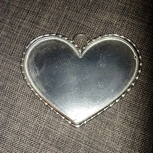 German Pewter Heart Wall Hanging 3" x 2.5" New!